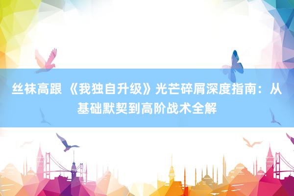 丝袜高跟 《我独自升级》光芒碎屑深度指南：从基础默契到高阶战术全解
